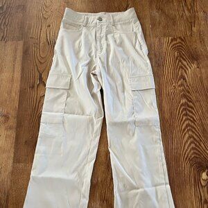 Lightweight Cargo Pants, Cream, Small